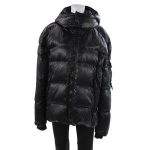 S13 NYC Women Black Nylon Puffer Jacket Zip Closure Winter Size L